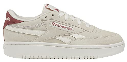 Reebok Damen Club C Double Geo Mid Sneaker, Stucco/Chalk/Sedona Rose, 39 EU