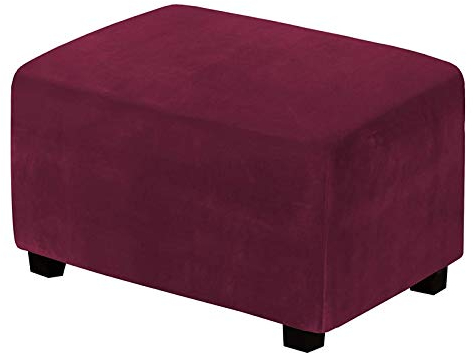 Hocker bezug rechteckig hockerbezüge bezug für hocker quadratisch ottomane hocker bezug Ottomane Schonbezug Weinrot