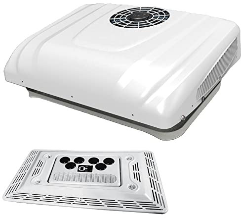 Condizionatore d'aria 12V DC, condizionatore da tetto applicabile a camion, camper, autobus, escavatori, camper, veicoli agricoli, ecc. Funzione aria condizionata freddo/caldo 12V 12V
