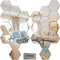 Runmeihe® 12PCS Spiegelfliesen Selbstklebend Spiegel Wandaufkleber Abnehmbare Kunst Kunststoff Fliesen Dekoration Geeignet Für Wohnzimmer, Bad, Schlafzimmer Wand DIY Dekor
