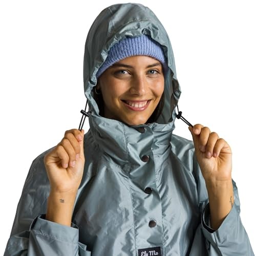 Ela Mo Regenponcho Damen - Stilvoller Fahrrad Regenschutz - wasserdicht - Super leicht - Poncho Regencape für Festival, Outdoor (Mint)