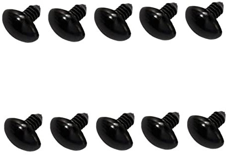 VILLCASE 200stücke Schwarze Kunststoff Sicherheitsnasen Für Plüschtiere Bastelprojekte Für Puppenzubehör Und Dekoration Handarbeiten