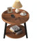 GHBXJX Modern Couchtisch Rund Holz Beistelltisch, Klein Wohnzimmertisch mit Stauraum, Nachttisch 2 Ebenen Sofatisch, Runder Couch Tisch für Wohnzimmer und Schlafzimmer,40x40x48cm