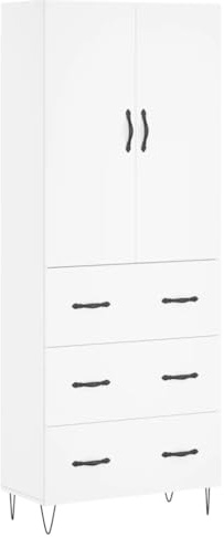 vidaXL Highboard Weiß 69,5x34x180 cm Holzwerkstoff