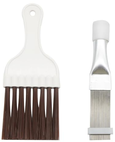 Peine de aleta de condensador de aire acondicionado, 2 piezas peine de limpieza de condensador,Peine de láminas de aire acondicionado, cepillo de limpieza para limpiar aires acondicionados, láminas