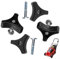LONGHAO 4 pcs Rasenmäher Griffknopf Rasenmäher Flügelmutter Schraube Bolzen Rasenmäher Griff Knaufschraube Universal-Rasenmähergriff,Zubehör für Rasenmäher/Rasenmäher (4)