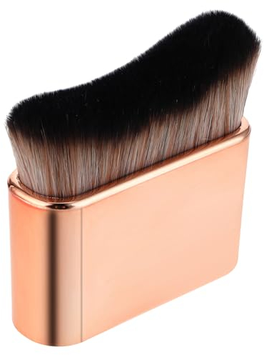 Qianyu Brosse autobronzante sans soleil pour le corps, faux bronzant, pinceaux de maquillage pour les jambes, pinceau fin, outil d'application pour kabuki visage spray bronzant mousse