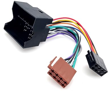 JZK Connettore adattatore radio ISO per auto, adattatore ISO per cablaggio stereo per auto a 16 pin per VW Golf BMW Ford C-Max Transit Kuga