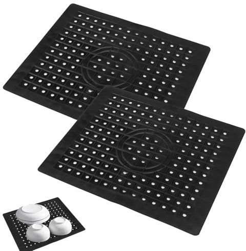 2 Piezas Inserto para Fregadero, Almohadilla de Drenaje de Fregadero, Almohadilla de Fregadero de Silicona Cuadrada, Almohadilla de Drenaje de Fregadero de Silicona de 31 X 26 cm, Cocina, Baño