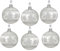 Christbaumkugeln Transparent Schneeflocke Echt Glas 6 Stück Weihnachtskugeln