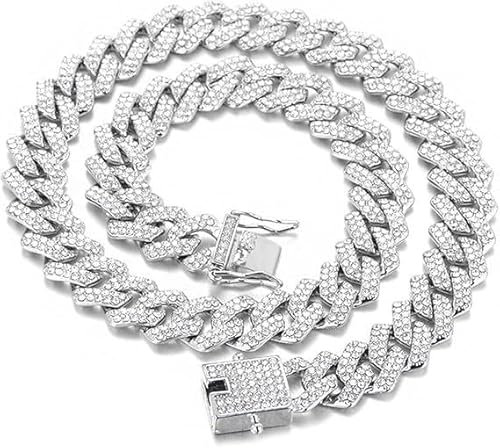 CULEO Men's Necklaces,Cuban Rap Hip Hop Chain, 50cm