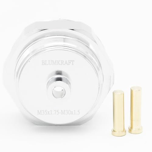 BLUMKRAFT Adapter aus Metall, kompatibel mit SOPAC Heizkörpern M35 x1,75 (Prototyp) auf M30 x 1,5 für Thermostat/Thermostatkopf M30 x 1,5 männlich