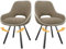 ANVOFONG Sillas de Comedor Pack de 2,Sillas Cocina,Silla Giratoria 180°,Asiento con Función de Retorno Automático,Adecuado para Comedor, Sala de Estar, Dormitorio,marrón