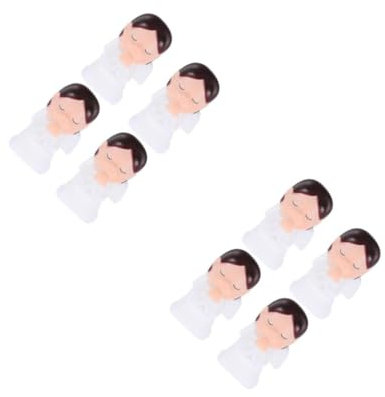 HOLIDYOYO 4pcs Angel Cake Topper Miniature Angel Girl Figurine Elegant Home Decor Birthday Cake Charm Wedding Party Decor Memorial Christmas Ornament