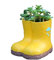 Zunetsutock Outdoor Garten dekorative Blumentopf - Boot Garten Topf, Garten Blumentopf | Kreative gelbe Regenstiefel Formed Harz Vase, Lustige Home Gartendekorationen für Home Garten Outdoor