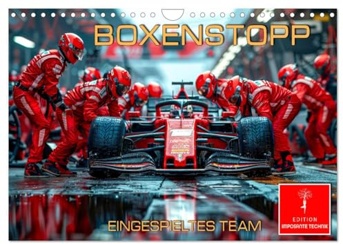 Boxenstopp - eingespieltes Team (Wandkalender 2026 DIN A4 quer), CALVENDO Monatskalender: Rennentscheidende Momente - Crewarbeit in Sekunden. (CALVENDO Mobilitaet)