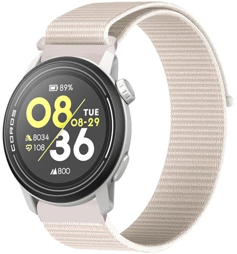 OUTPUTBT Nylon Uhrenarmbänder 22mm für Coros Pace 3/PACE Pro/Apex 2 Pro/Apex Pro/Apex 46mm Armband Elastisch Sport für Coros Vertix Ersatzarmband Damen Herren