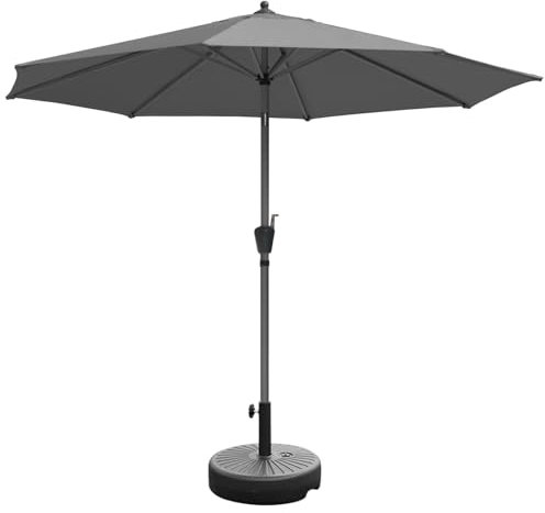 RANSENERS Kippbarer Sonnenschirm Ø 300cm - Schirmständer Optional - Gartenschirm mit 8 Rippen - Hochwertiger Stoff mit UV 50+ zum Schutz vor Schädlichen Sonnenstrahlen im Freien