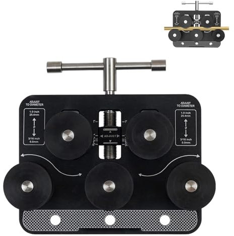 HPMCVE Enderezador de Tubos, Herramienta Robusta para Enderezar Conductos de Freno con Escala Precisa, Portátil, Diseño Compacto, para Trabajos de Fabricación y Mantenimiento