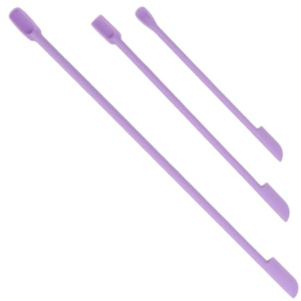 Haofy Ensemble de Spatules de Maquillage en Mini-silicone 3PCS, Double extrémité pour Gratte-ciel de Scoop de Maquillage avec des Longueurs Variables Adaptées aux Cosmétiques Kitchen (violet)