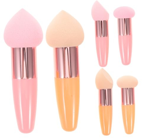 HAPINARY 6 Stück Teiliges Makeup Sponge Weiche Foundation Blender Trockene und Nasse Anwendung Vielseitiger Beauty Egg Make-up Schwamm Hautfarbe Sanftes Mischen für Flüssige und