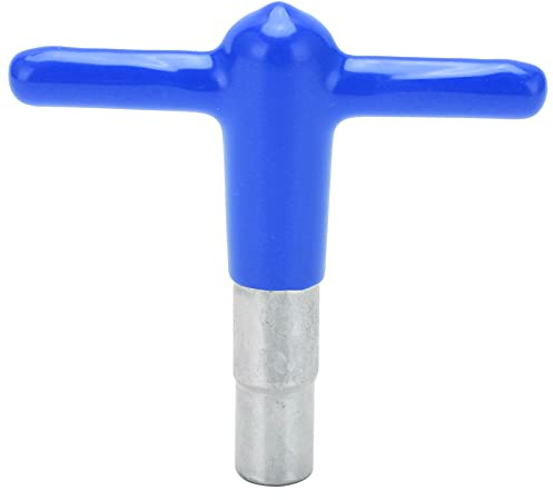 Fyearfly Clé d'accordage de batterie en forme de T avec poignée en silicone, design antidérapant pour une utilisation sûre, outil de batterie portable et durable, bleu