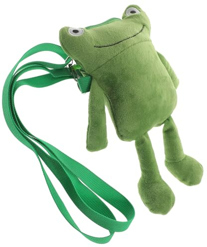 Abaodam Plüsch Frosch Handytasche Damen Kleine Schultertasche Crossbody Umhängetasche mit Einem Schulterriemen Weiche Kuscheltier Geldbörse für Handy Lippenstift Schlüssel Modisch