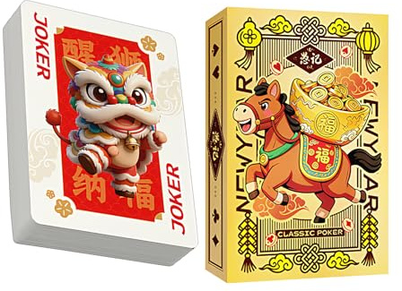Generisch Year of The Horse Card Deck - 2026 Cards, Fun Collectible Playing Cards for Birthday Kids Teens Adults Tourists Family Parties, All Seasons
