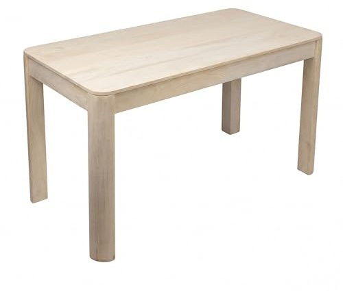 FineBuy Esstisch 120x60x76 cm Mango Massivholz White Wash, 4-6 Pers.