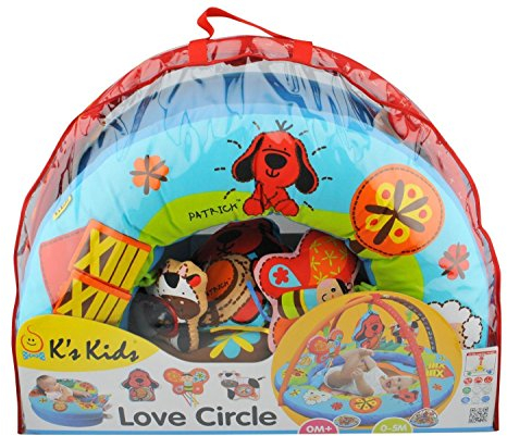 K`s Kids Spiel- und Krabbeldecke mit abnehmbaren Nest und Spielbogen / Activity Nest. Waschbar.