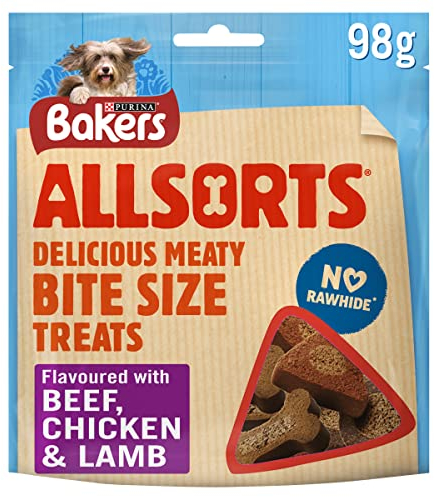 Bakers Allsorts Chicken, Beef and Lamb Dog Treats 98g (Pack of 6)