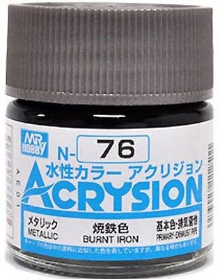 GSI Creos Mr. Hobby N76 Acrysion Color Burnt Iron, wasserbasierte Acrylfarbe, Modellbau Farbe, 10 ml
