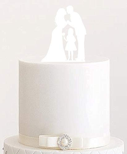 Cake Topper #16 Acryl, Tortenstecker, Tortenfigur, Hochzeitstorte (Weiss) Art.Nr. 5254