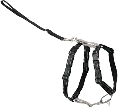 PetSafe 3-in-1-Hundegeschirr für kleine Hunde – Spaziergänge, Zug oder Reisen – hilft Haustieren beim Ziehen auf Spaziergängen – Sicherheitsgurtschlaufe dient auch als Schnellzugriffsgriff,
