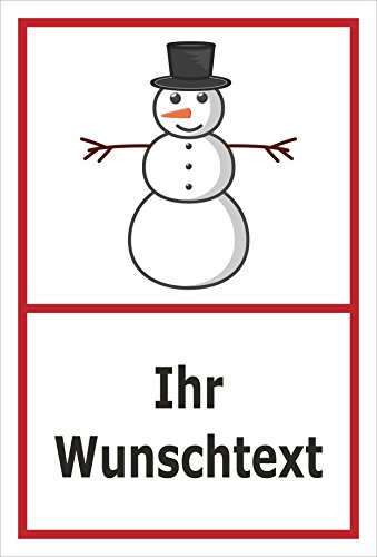 Melis-Folienwerkstatt Schild Winterdienst Wunsch-Text - 15x10cm - Bohrlöcher - 3mm Aluverbund – 20 VAR S00018-111-B