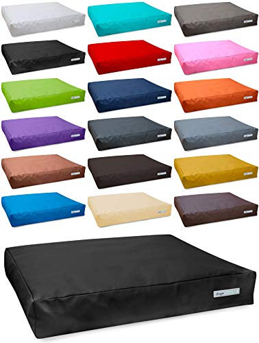 dogsfavorite Hundebett Big Pad aus Kunstleder Hundekissen Hundesofa Hundebetten 140 x 110 cm XXL schwarz