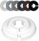 FUX 20 Stück Einzel Heizungsrohr Rosette, verschiedene Größen, Rohrabdeckung, Abdeckrosetten, Heizung, Verkleidung, Heizkörper Rosetten, weißes Polypropylen, weiss (18mm)