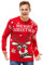 U LOOK UGLY TODAY Hässlicher Weihnachtspullover, Unisex Lustiger Chunky Fair Isle Gestrickter Festlicher Pullover für Party Der Stil Standard-Blau XL