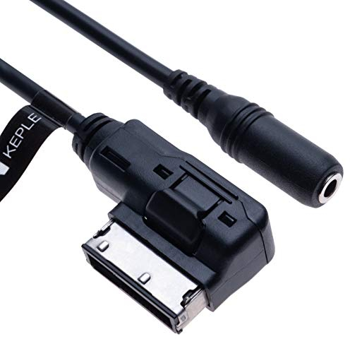AMI MDI to AUX 3.5mm female jack Music Media Interface Cable Adapter | Compatible with Audi A6L Q5 Q7 A8 S5 A5 A4L A3 VW Volkswagen Tiguan GTI CC Skoda Fabia Octavia vehicle radio | 1m
