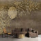 Kreative Goldtausend Vögel Tapete für Kinder S Zimmer Wohnzimmer TV Hintergrund Moderne Tapete wandpapier fototapete 3d effekt tapete tapeten Wohnzimmer Schlafzimmer-400cm×280cm