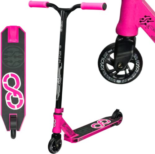 Infinity Scooters - Stunt Scooter 360° Lenkung Pro Trick Roller mit ABEC 9 Kugellagern 100mm PU Räder mit Alufelgen, Tretroller Cityroller Kickscooter für Kinder Erwachsene