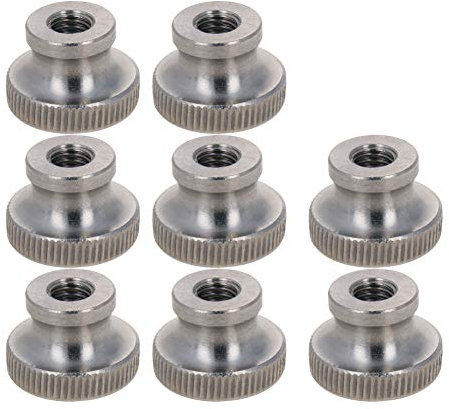 MroMax Knurled Thumb Nuts Thread M8 8pcs Stainless Steel Round Knobs Commonly Use for 3D Printers Parts