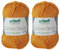 2x50 Gramm Gründl Cotton Quick 100% Baumwolle, Häkelgarn mercerisiert, gasiert, gekämmt inkl. Anleitung für ein Meerschwein (124 Gold Dunkel)