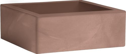 Nicoli Vaso Quadrato Basso Minos 60x60 H22,5 Avana