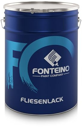 Fonteino Fliesenlack Fliesenfarbe für Wandfliesen Bodenfliesen I Küche Bad WC I Fliesen-Lack Fliesen-FarbeI Licht-Grau RAL7035 5l (2x2,5l)