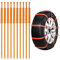 10 Stücke Auto Schneeketten Schnee Reifen Kette Universal Reifenketten Anti Rutsch für Das Auto SUV und Kleine LKWs Kann Verwendet Werden für Schnee Eis Schlamm Klettern Umgebungen(Länge 94 cm)