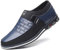 Asifn Sin Cordones Mocasines de Piel Hombre Mocasín Clásico Barco Zapatos Oficina Casuales Ligeros（Azul,45 EU