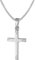 trendor Kreuz Weißgold 333/8 Karat Anhänger 18 mm mit Silberkette 41085-42 42 cm