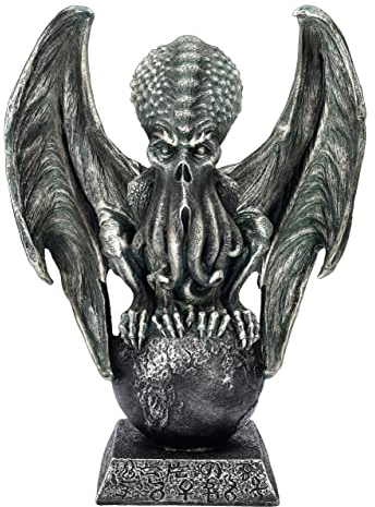 Pacific Giftware Cthulhu Figur auf Weltkugel - Dämon Statue Teufel Fantasy Krake Oktopus