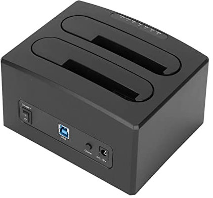 USB 3.0 auf SATA I II III Dockingstation für Externe Festplatte mit Zwei Einschüben HDD-Lesegerät für 2,5-Zoll-3,5-Zoll-HDD-SSD mit Offline-Klonkopie, 16 TB-Unterstützung(#1)